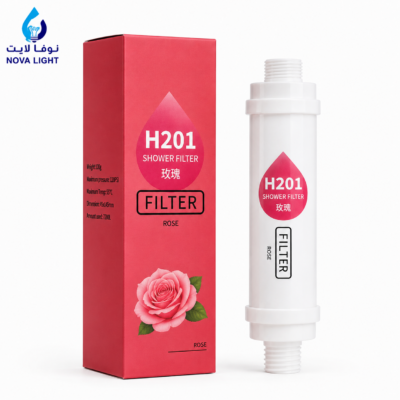 فلتر مياه للدش H201 برائحة الورد – Shower Filter Rose